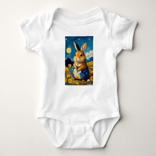 Starry Spring Bunny Baby Body Suite (Anverso)