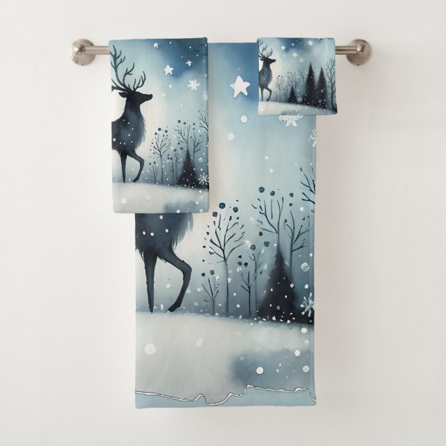Starry Winter Night Deer (In situ)