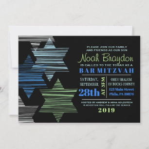 STARS CONNECTING Bar Bat Mitzvah Invitación