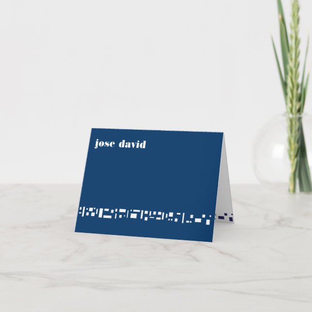 Stars & Squares Bar Bat Mitzvah Thank you card (Anverso)