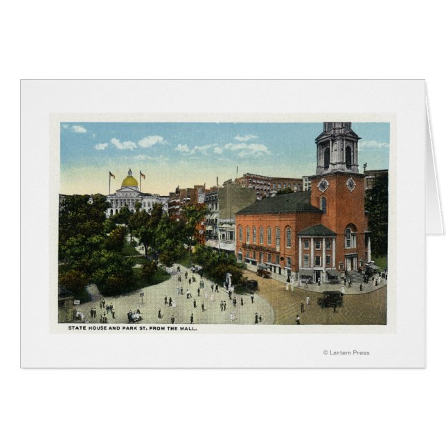 State House y Park Street View desde el centro com (Anverso (Horizontal))