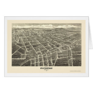 Statesville, mapa panorámico del NC - 1907