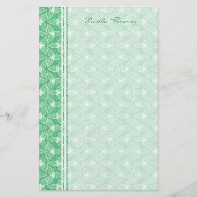 Stationery personalizada de hoja pequeña - Mint (Anverso)