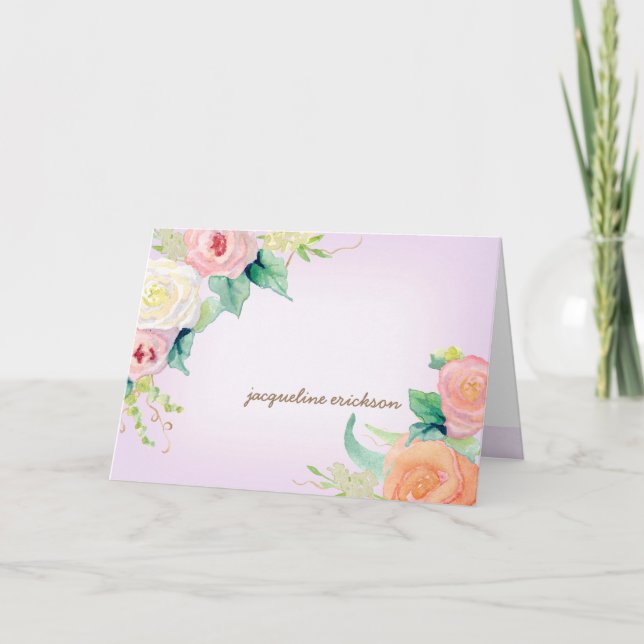 Stationery personalizada Sencilla acuarela moderna (Anverso)