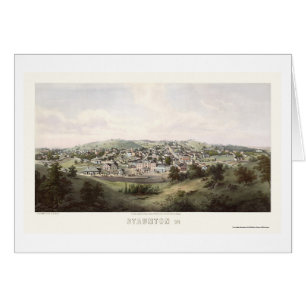 Staunton, mapa panorámico del VA - 1857