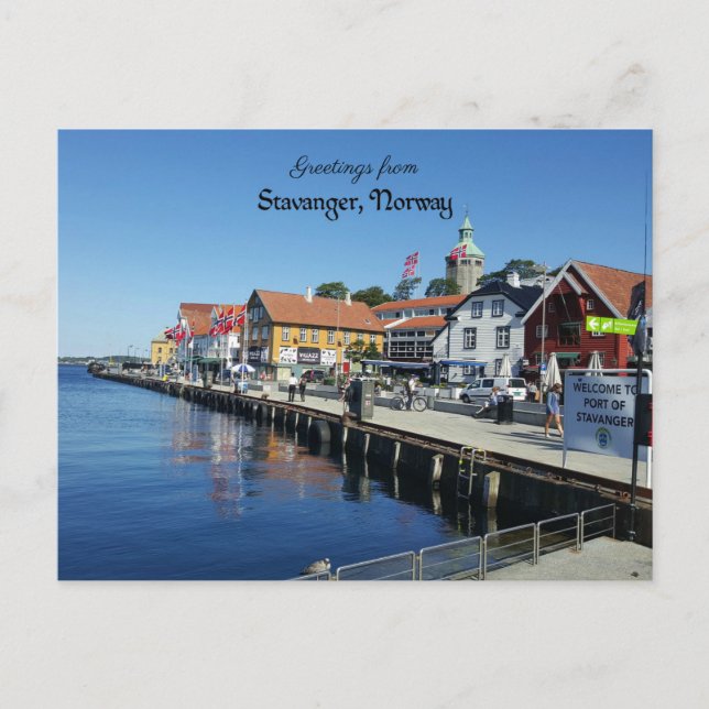 Stavanger, postal de Noruega (Anverso)