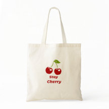 Stay Cherry - Bolsa de Tote estética Minimalista
