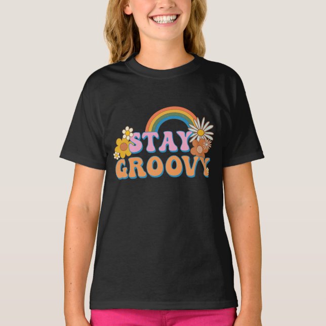 Stay Groovy Vibes Retro camisetas (Anverso)