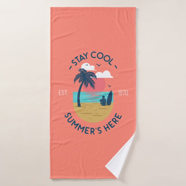 Stay Guay Summer's Here Beach Sunset (Toalla de baño)