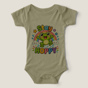 Stay Hoppy Diseño de rana feliz lindo