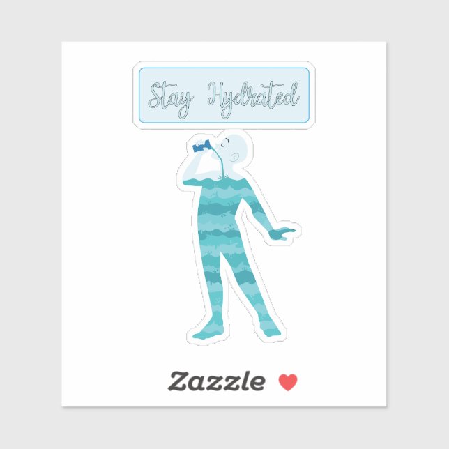 Stay Hydrated Pegatina (Hoja)