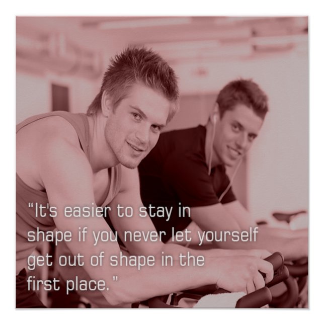 Stay in Shape Motivational Fitness Poster (Anverso)