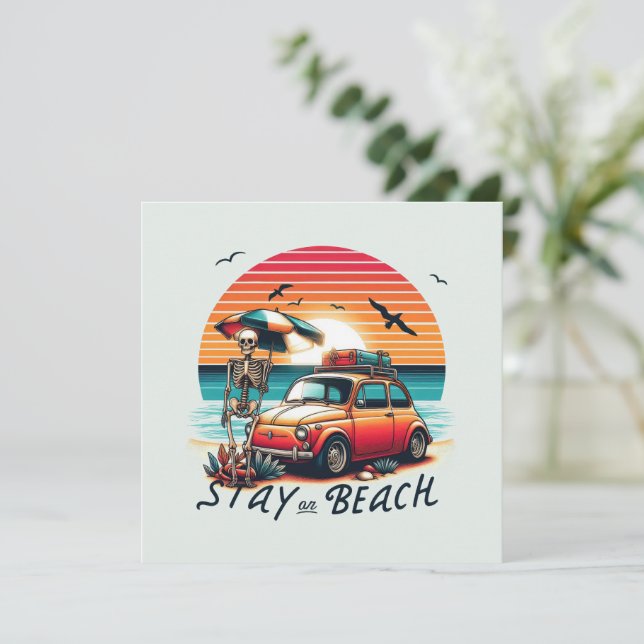 Stay On Beach - Vibes Retro - Skeleton (Anverso de pie)