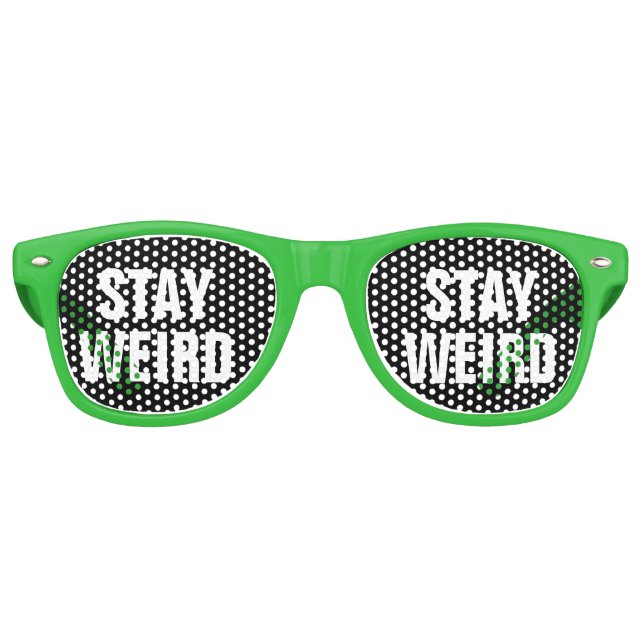 STAY WEIRD fiestas graciosos sombras gafas de sol  (Anverso)