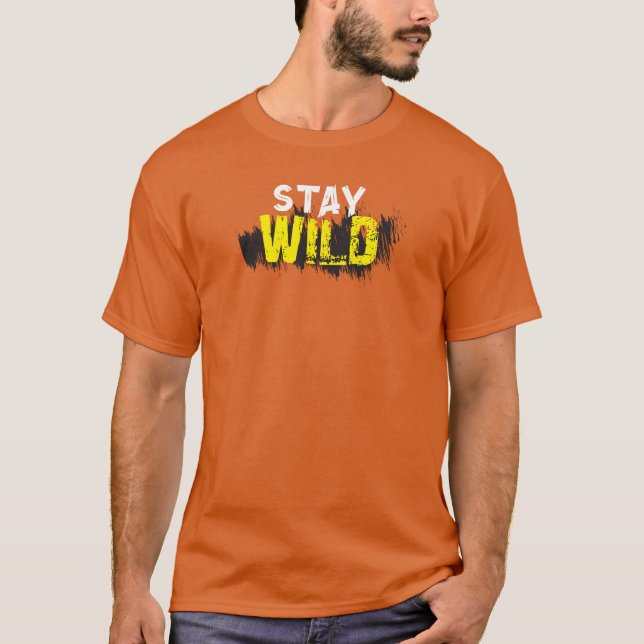 Stay Wild Adventure Nature cita la camiseta (Anverso)