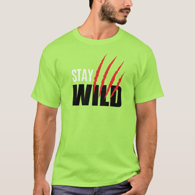 Stay Wild Adventure Nature cita la camiseta (Anverso)