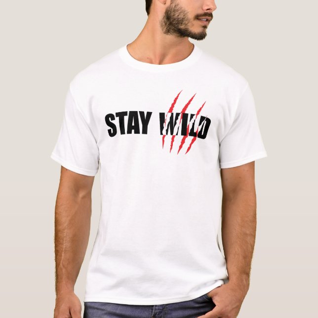Stay Wild Adventure Nature cita la camiseta (Anverso)