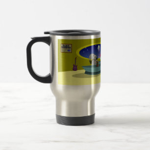 Stayin escaso en la taza del viaje de la oficina