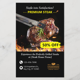 Steak House Special Restaurant Flyer 2 costados