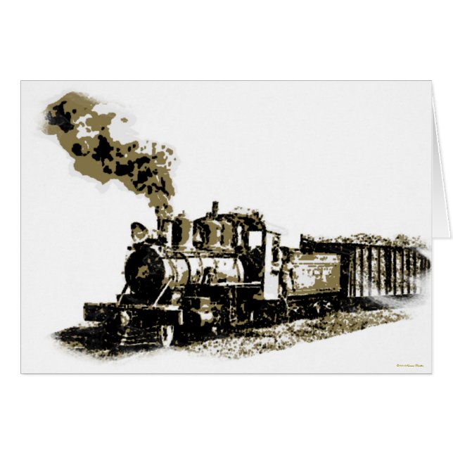 Steam Locomotive Card (Anverso (Horizontal))