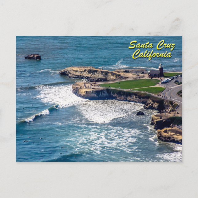 Steamer Lane-Santa Cruz, postal de California (Anverso)