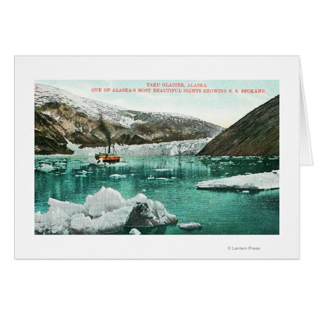 Steamer Spokane pasa por glaciar (Anverso (Horizontal))