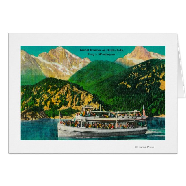 Steamer turístico en el lago Diablo, Skagit (Anverso (Horizontal))