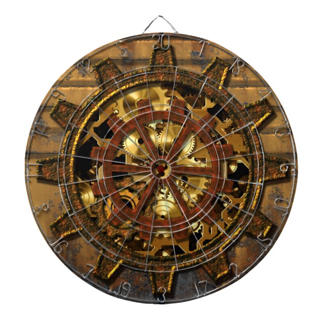 Steampunk 11 opciones del tablero de dardo (Frente)