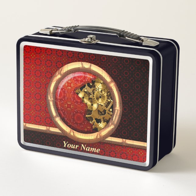 Steampunk 12 Lunchbox Metalizado (Anverso)