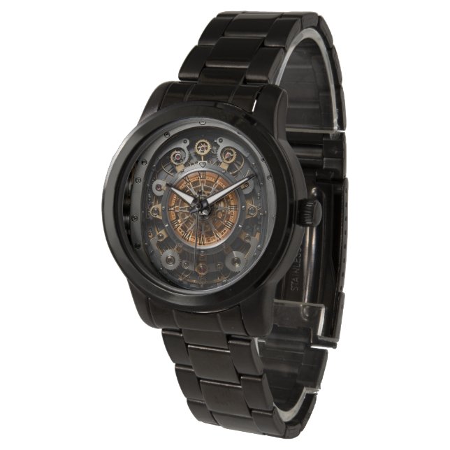 Steampunk Art cogs & gears reloj masculino 2 (Angular)