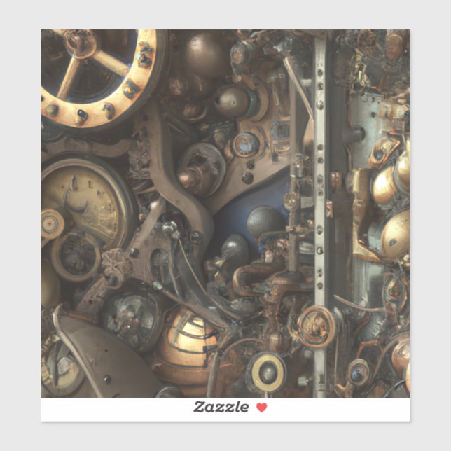 Steampunk Art Vinyl Pegatina (Hoja)