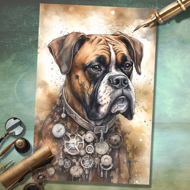 Steampunk Boxer Dog 1 Papel de descodificación (Subido por el creador)