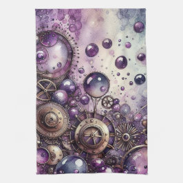 Steampunk Bubbles Kitchen Toalla