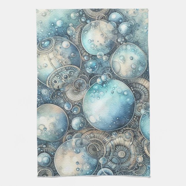 Steampunk Bubbles Kitchen Toalla (Vertical)