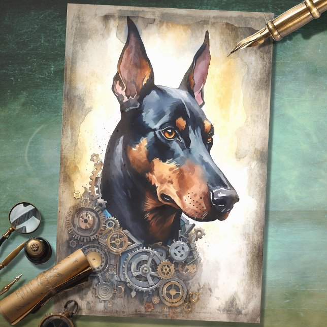 Steampunk Doberman 6 Papel de descodificación (Subido por el creador)