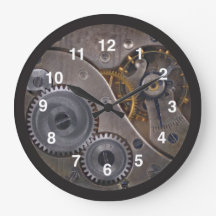 Steampunk Gears divertido Ab cool Reloj grande