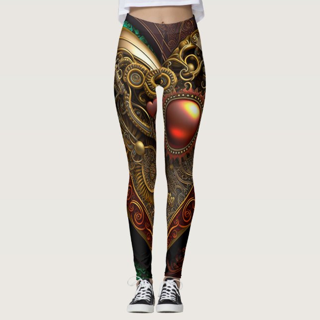 Steampunk Heart Leggings (Anverso)