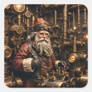 Steampunk Santa Pegatinas