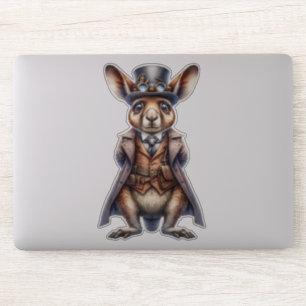Steampunk Wallaby Pegatina transparente