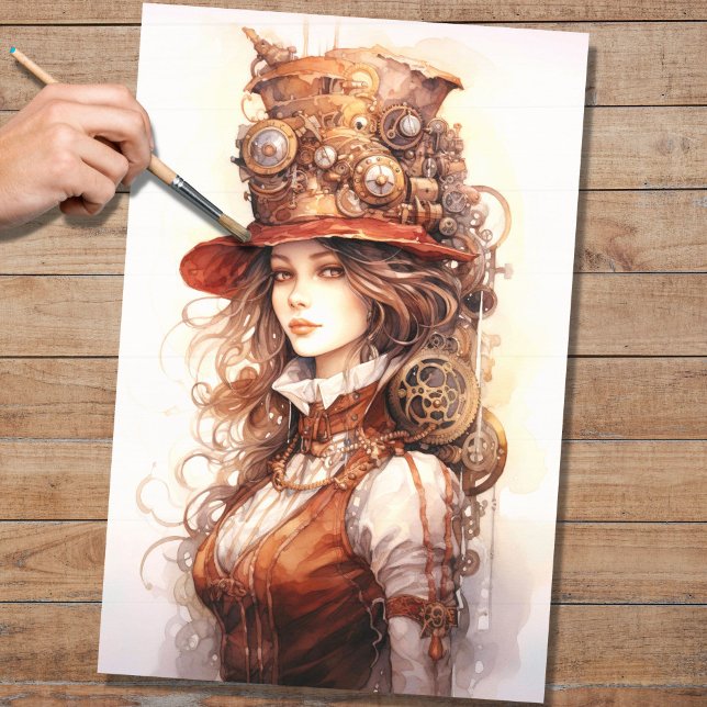 Steampunk Woman 5 Papel de desconfianza (Subido por el creador)