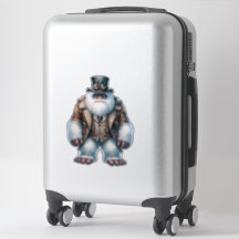 Steampunk Yeti Pegatina transparente