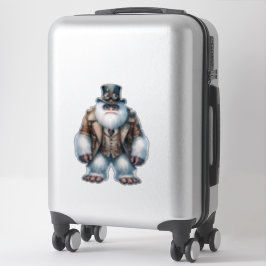 Steampunk Yeti Pegatina transparente