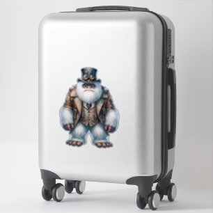Steampunk Yeti Pegatina transparente