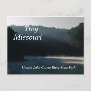 Steamy Lincoln, Troy, Missouri, postal card