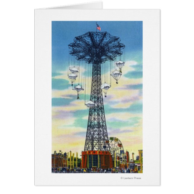 Steeplechase Park Parachute Jump Daytime Scene (Frente)