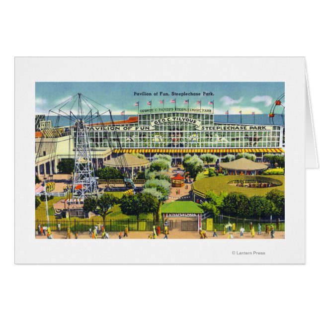 Steeplechase Park View of Pavilion of Fun (Anverso (Horizontal))