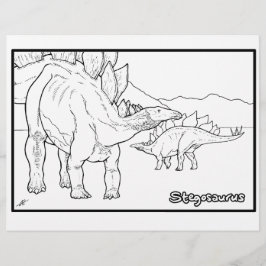 Stegosaurus - página de coloreado.
