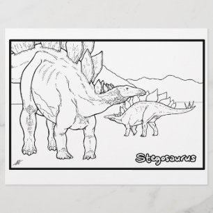 Stegosaurus - página de coloreado.