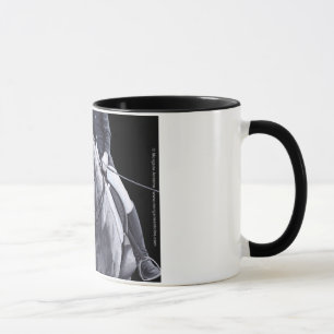 Stein negro y blanco de la taza del caballo del