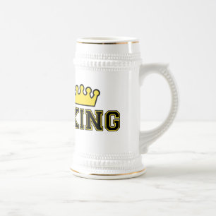 Stein o taza del rey de la cerveza